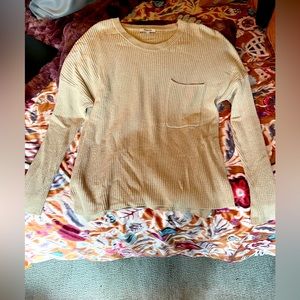 Madewell crew neck sweater with front pocket